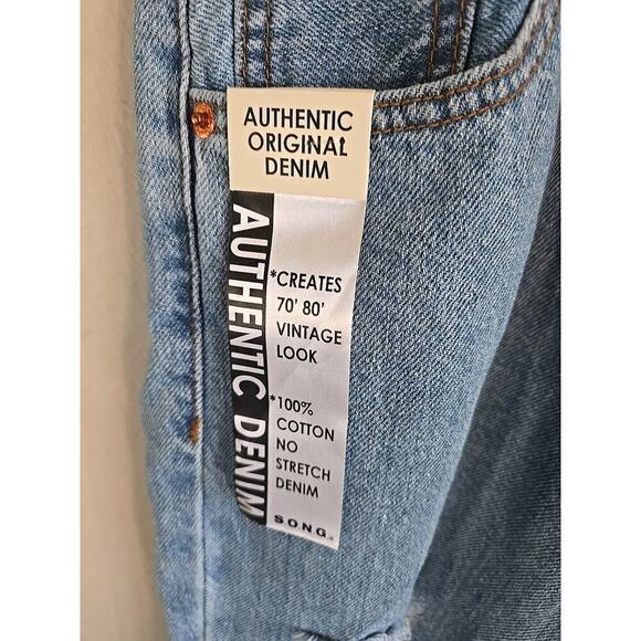 SONG Classic Mom Blue Jeans with Holes size 5,27 24 inseam - Picture 4 of 12